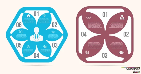 Infographic sjabloon. Ontwerpconcept voor de presentatie of diagram. Vector Eps10. — Stockvector