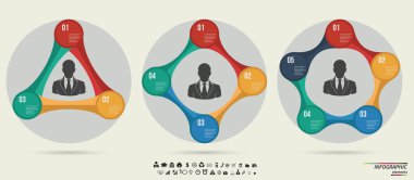 Infographic şablonu. Tasarım konsepti için sunuyu veya diyagramı. Vektör Eps10.
