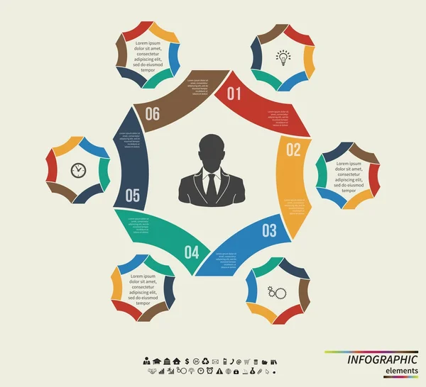 Modelo infográfico. Conceito de design para apresentação ou diagrama. Vetor EPS10 . — Vetor de Stock