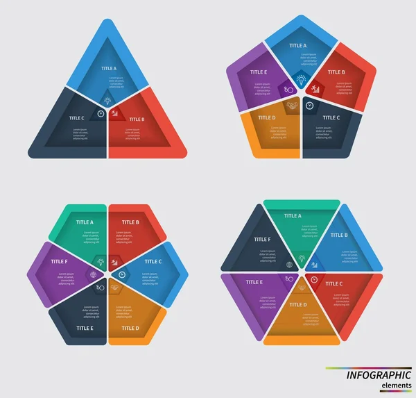 Modello infografico. Concetto di progettazione per presentazione o diagramma. Vettore EPS10 . — Vettoriale Stock