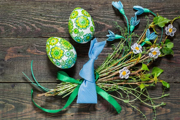 Self-made attributes Easter design — Stock Photo, Image