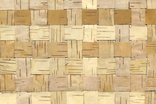 Weidenhintergrund Aus Birkenrindenstreifen Natürliches Material Textur Der Inneren Schichten Der — Stockfoto