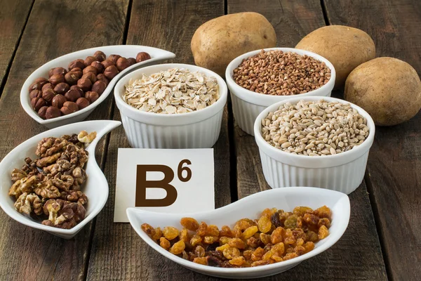 Ingredients Vitamin B6 — Stock Photo, Image