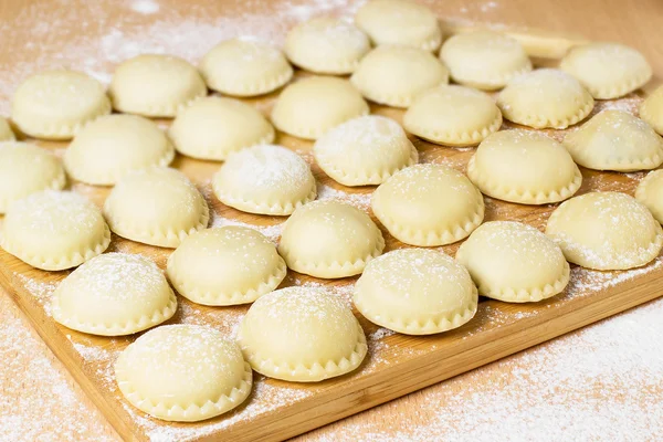 Preparation russian dumplings — Stock Fotó