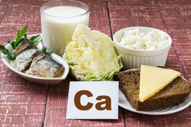 Products containing calcium  clipart