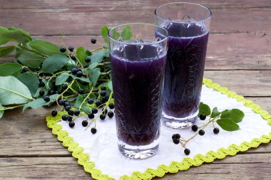 Tonic drink with bird cherry 