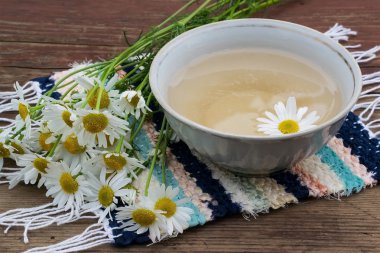 Useful herbal tea with chamomile 
