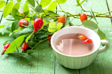 Useful enriched tea with rosehip 