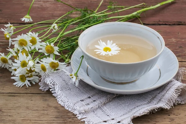 Fresh herbal tea with chamomile 