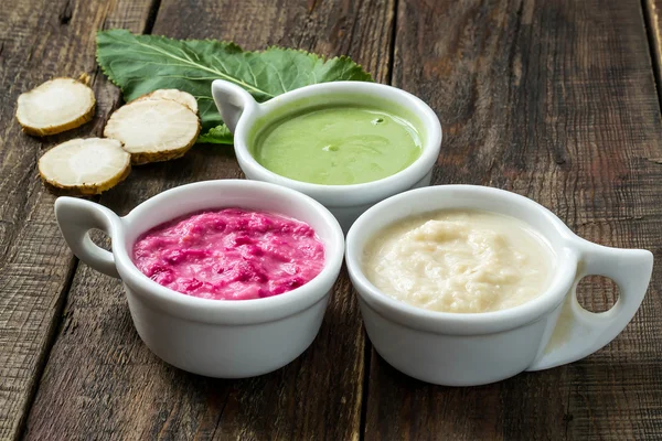 Various pungent spices cooked of horseradish — Stockfoto