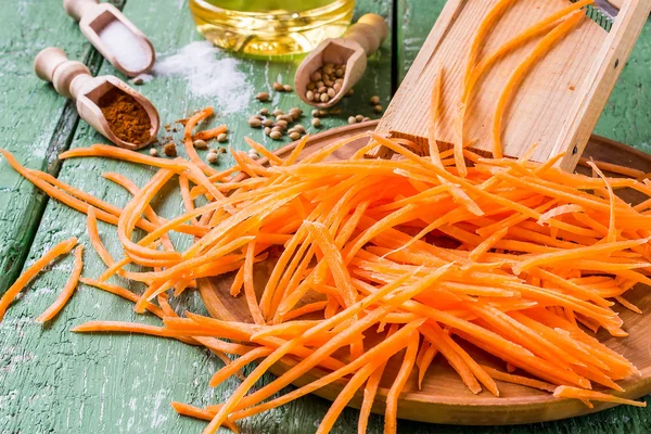 Ingredienti per cucinare la carota coreana — Foto Stock