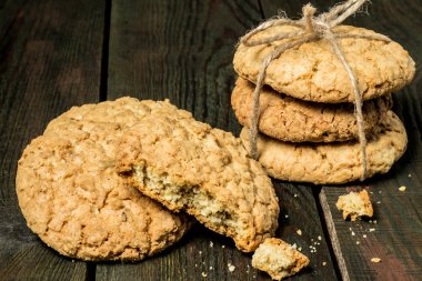 Ev yapımı yulaflı kurabiye. 