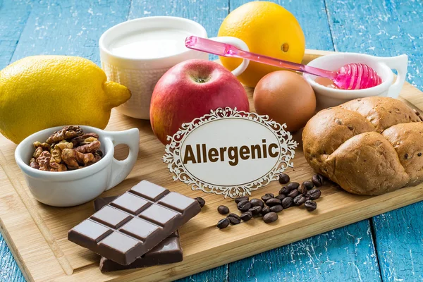 Products that cause allergy — Stock Photo, Image