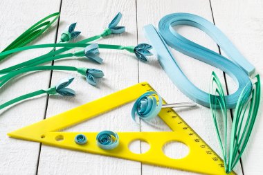 Kardelen quilling tekniği yapım 