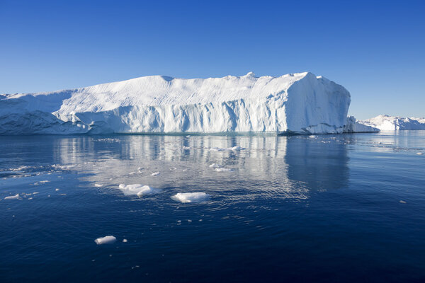 Huge icebergs of Polar regions.