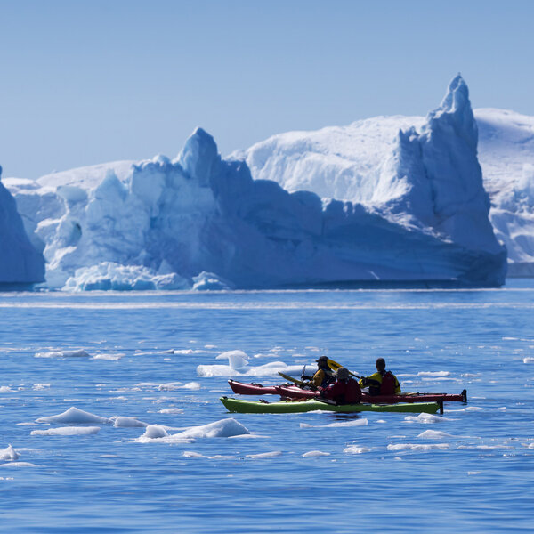 Huge icebergs of polar regions