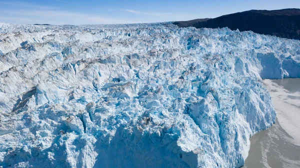 Ghiacciai Della Groenlandia Sparo Drone Studio Del Fenomeno Del Riscaldamento — Foto Stock