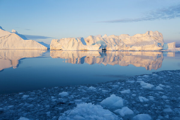 Glaciers and icebergs of Greenland