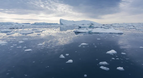 Gletsjers en ijsbergen van Antarctica Stockfoto