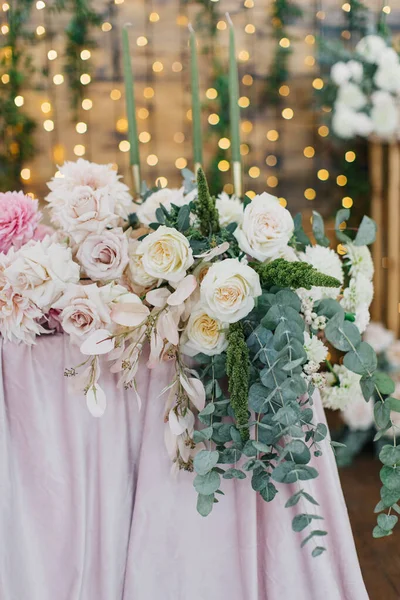 Decoración Flores Mesas Boda — Foto de Stock