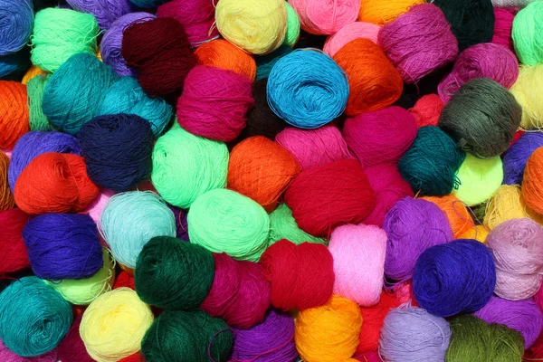 Colorful Skeins of Wool — Stock Photo, Image