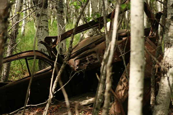 Intérieur d'une automobile abandonnée — Photo