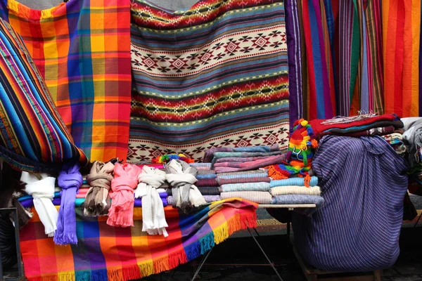 Market Stall in Otavalo — Stock Photo, Image