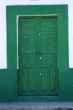 Yeşil ahşap kapı