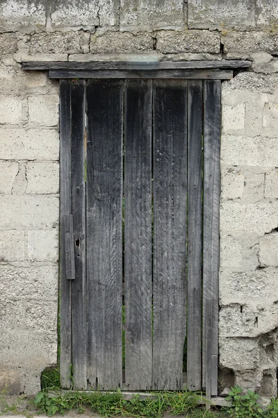 Puerta de madera envejecida gris —  Fotos de Stock