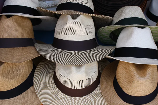 Patterned Panama Hats — Stock Photo, Image