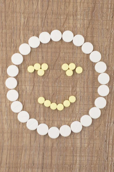 Treatment Chemicals Smile Expressing Euphoria Built Refocusing Tablets — Stock Photo, Image
