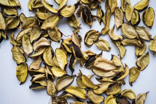 Szekrény Szárított Szirmok Izolált Fehér Tea Alternatív Gyógyászat — Stock Fotó