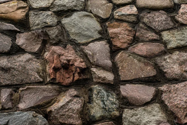 Fondo Pared Piedra Rústica Rocas Naturales Ásperas Unidas Con Cemento —  Fotos de Stock