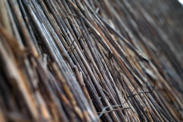 Uma Superfície Palha Plana Ordenadamente Colocada — Fotografia de Stock