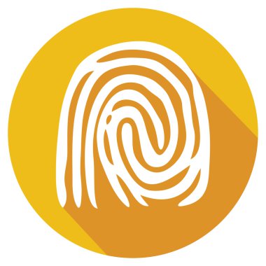 parmak baskı düz simgesi 