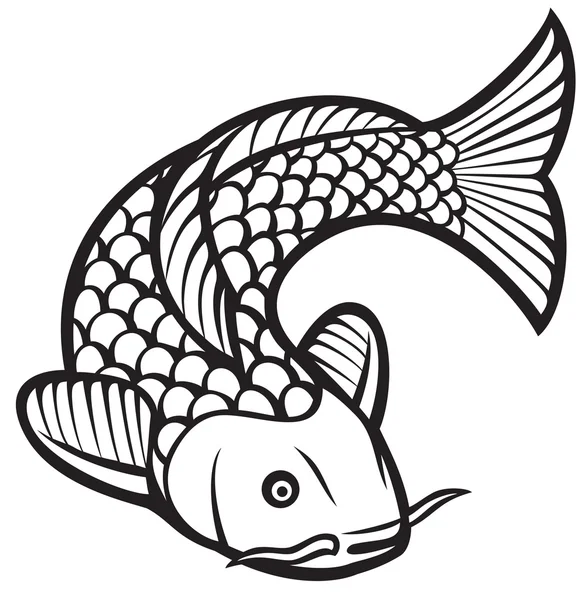 Icono de pescado Koi — Archivo Imágenes Vectoriales