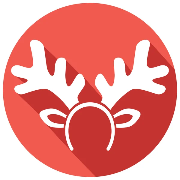 Reindeer mask flat icon — стоковый вектор