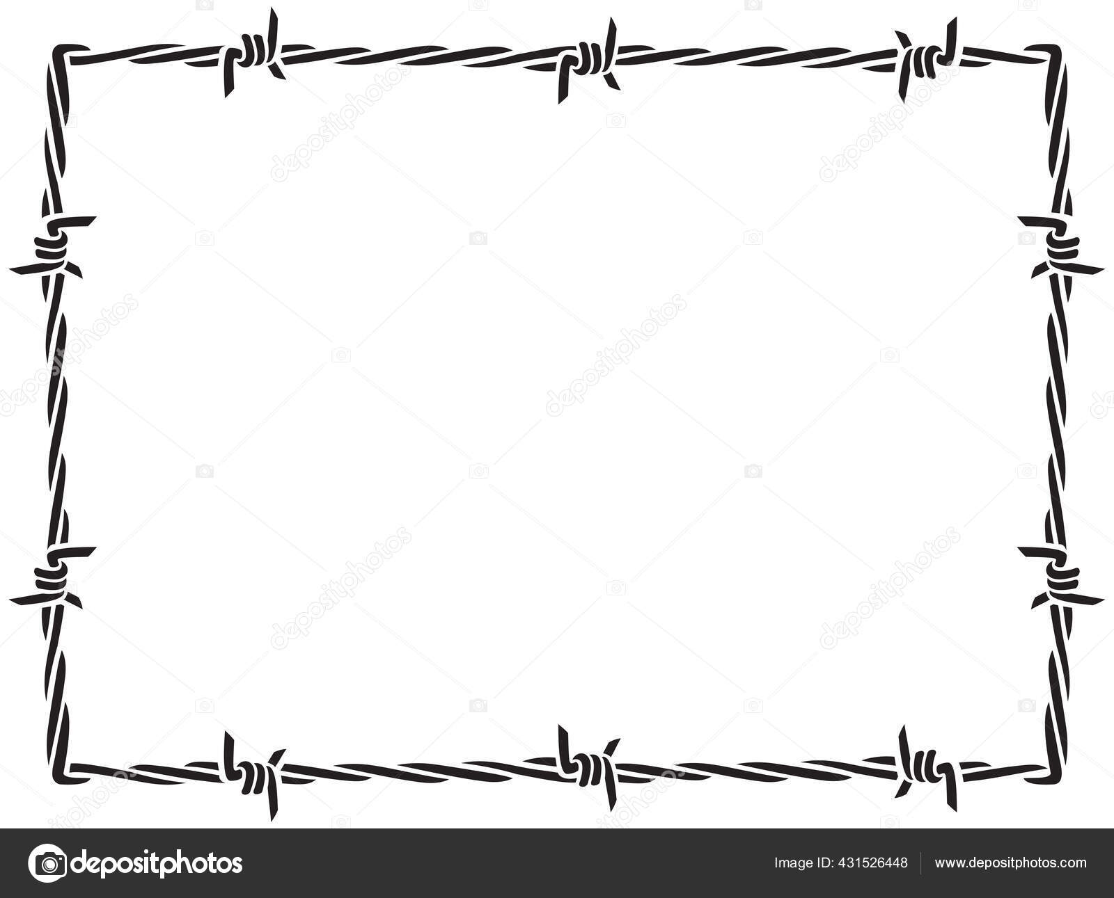 barbed wire corner border