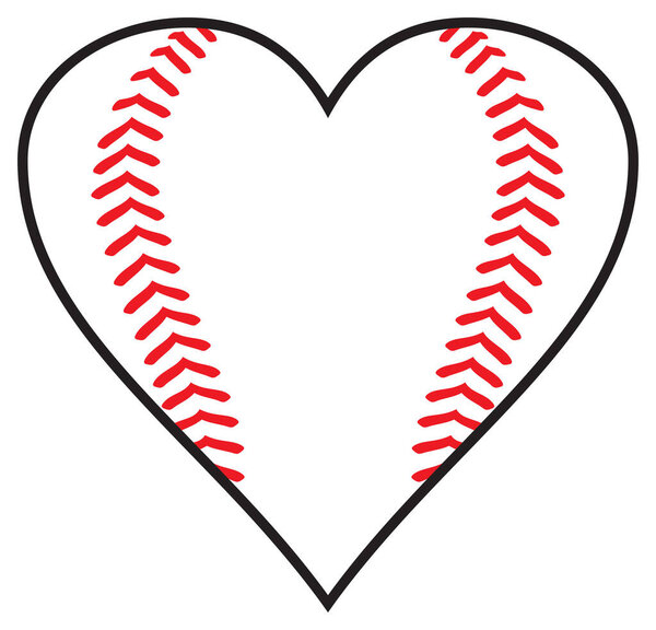 Baseball heart design vector illustration