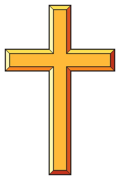 Vektorová Ilustrace Ikon Křesťanského Kříže — Stockový vektor