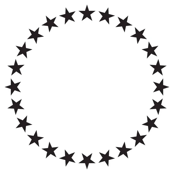 在圆形矢量图标设计中的恒星 — 图库矢量图片