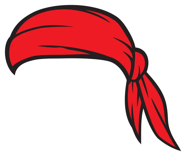Red bandana vector illustration (pirate scarf) Vector Graphics. 