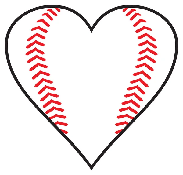 Векторная Иллюстрация Бейсбольного Сердца Лицензионные Стоковые Векторы