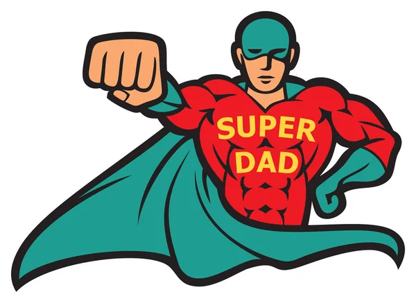 Super Dad Superhero Vector Illustration Royalty Free Stock Vectors