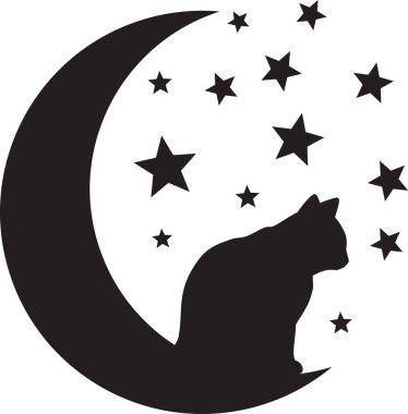 kedi ay vektöründe