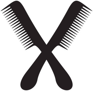 Çapraz tarak vektör illüstrasyon simgesi