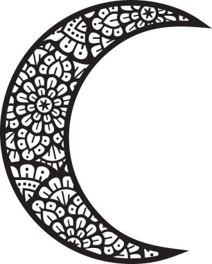 Mandala ay vektör simgesi