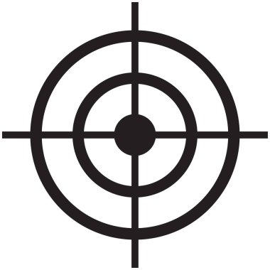 Hedef siyah vektör çizimi 