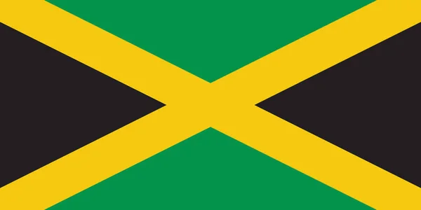 Дизайн Векторной Иллюстрации Флага Ямайки — стоковый вектор
