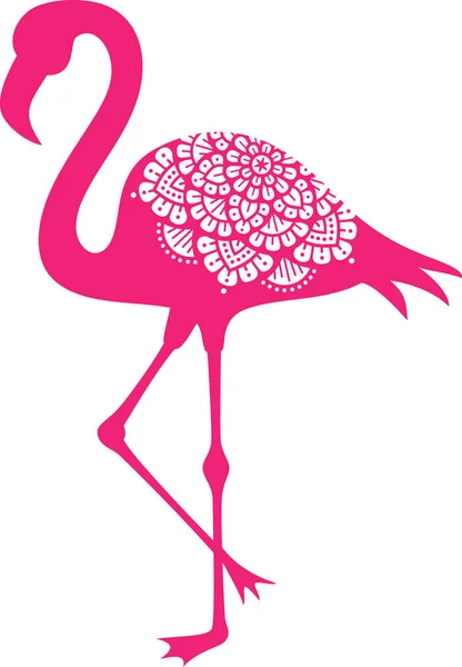 Flamingo Mandala Icon Vector Illustration — Stock Vector